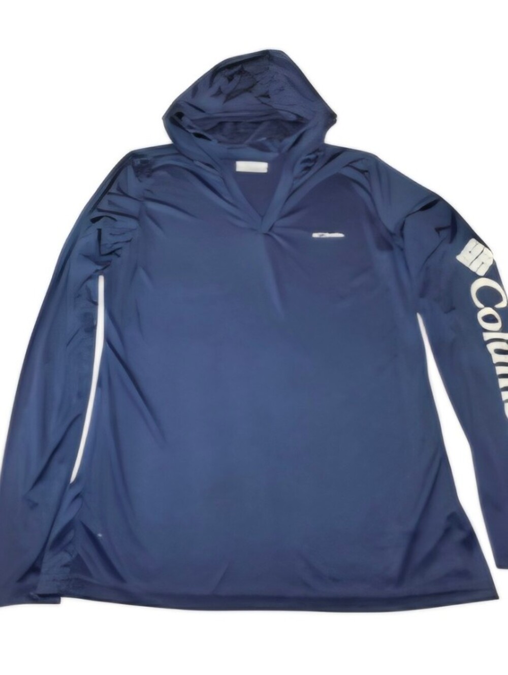 New COLUMBIA Tidal Tee II Omni Shade Hoodie. Women's Medium. Silky w/ V neck